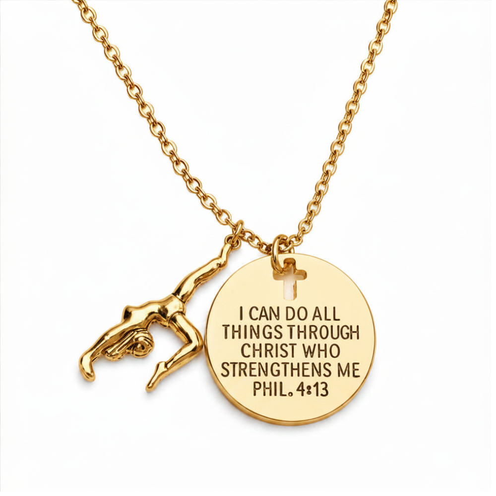 Gymnastics I Can Do All Things Through Christ Who Strengthens Necklace