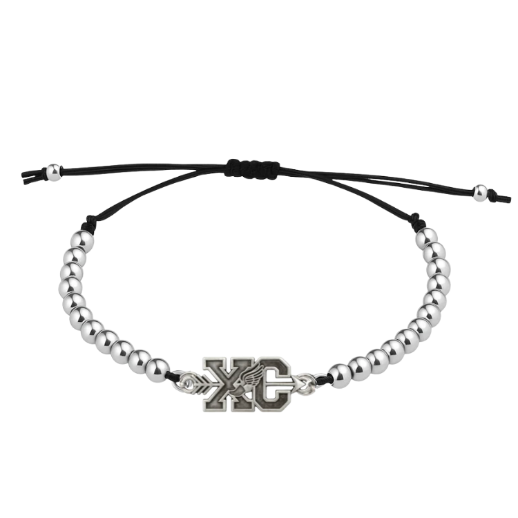 Runner Beaded Adjustable Charm Bracelet