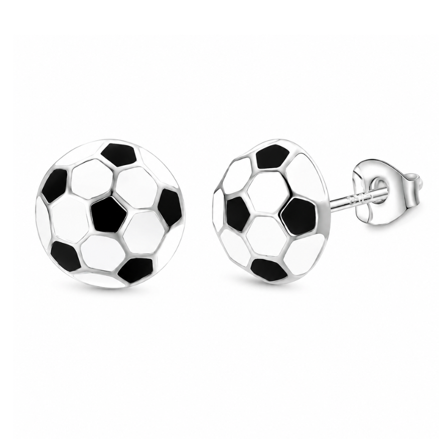 Soccer Ball Stud Earrings