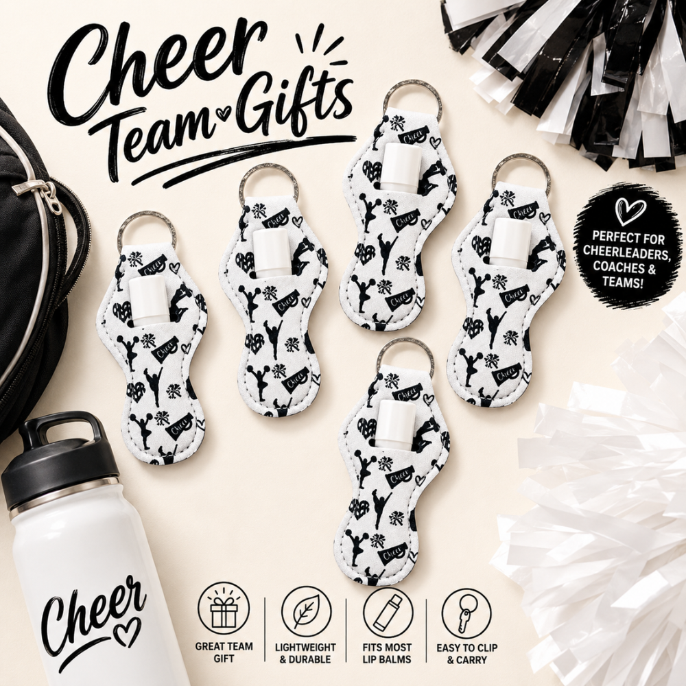 Cheer Chapstick Holder Keychain