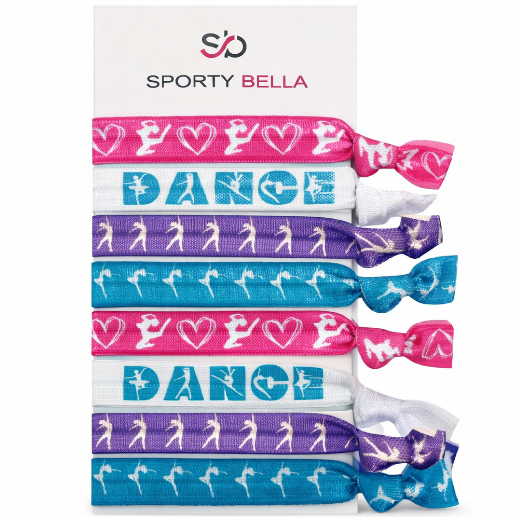 Girls Pastel Dance Hair Ties Set