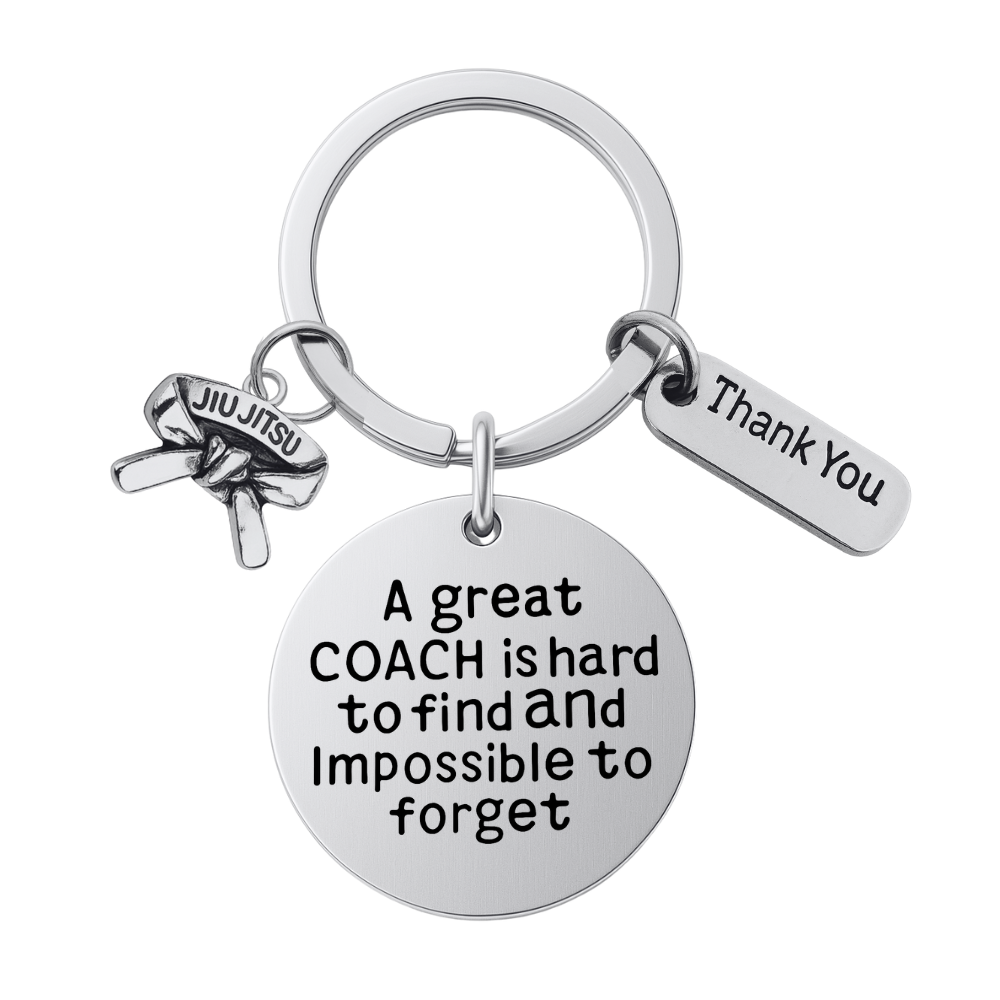 Jiu Jitsu Keychain - Great Coach is Hard to Find Coach Keychain