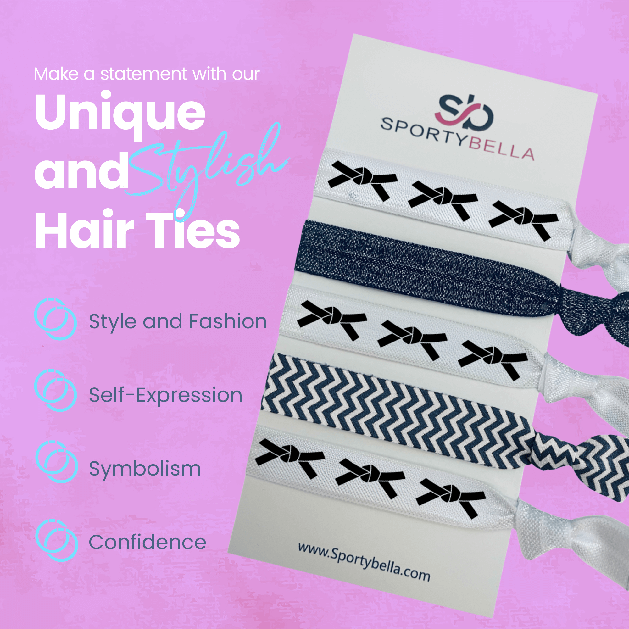 Martial Arts Belt Hair Ties