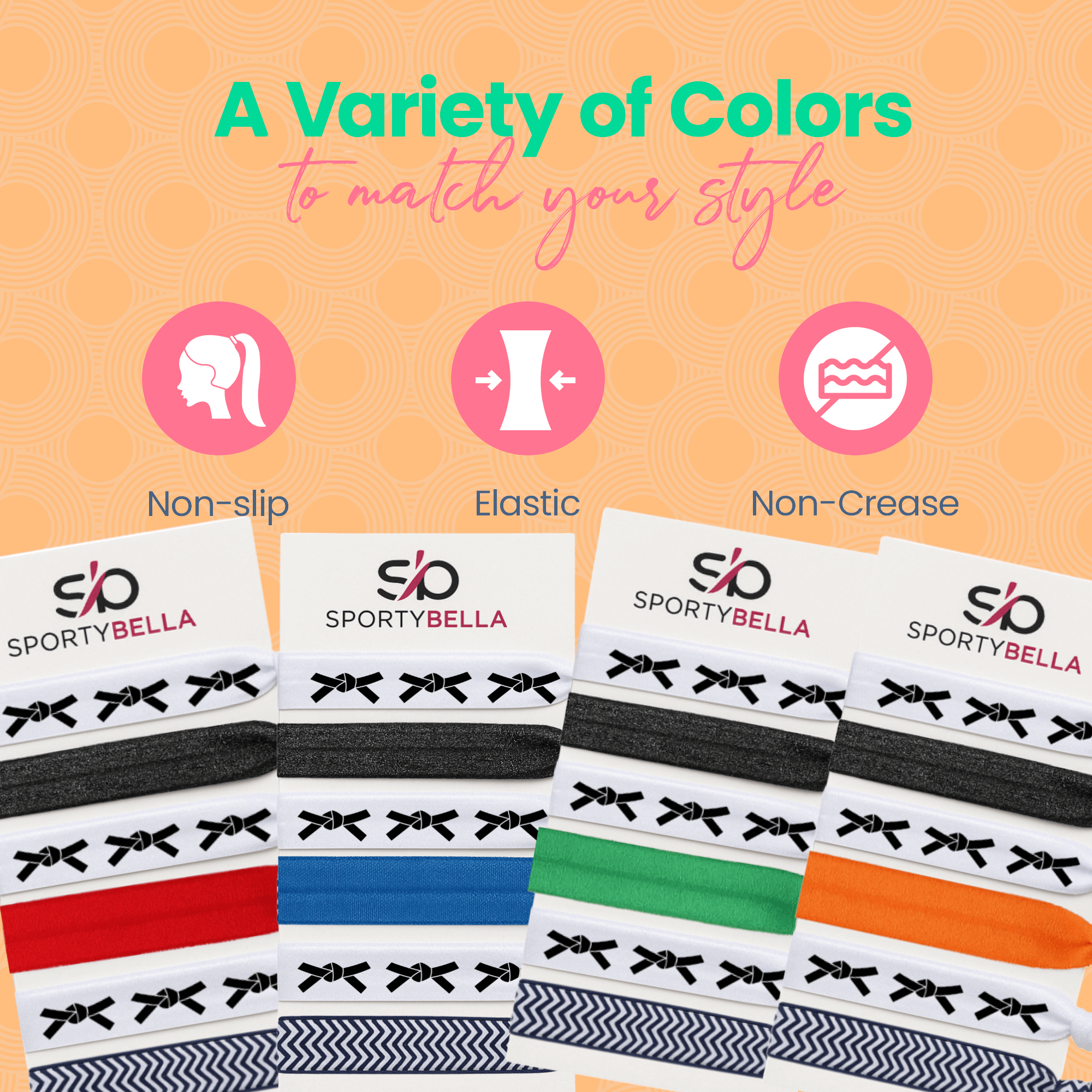 Martial Arts Belt Hair Ties