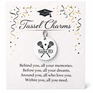 Lacrosse Engraved Tassel Charm
