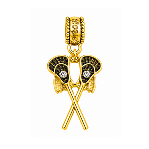 Lacrosse Charm Bead - Gold