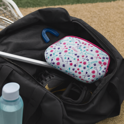 Pink Lacrosse Cosmetic Bag