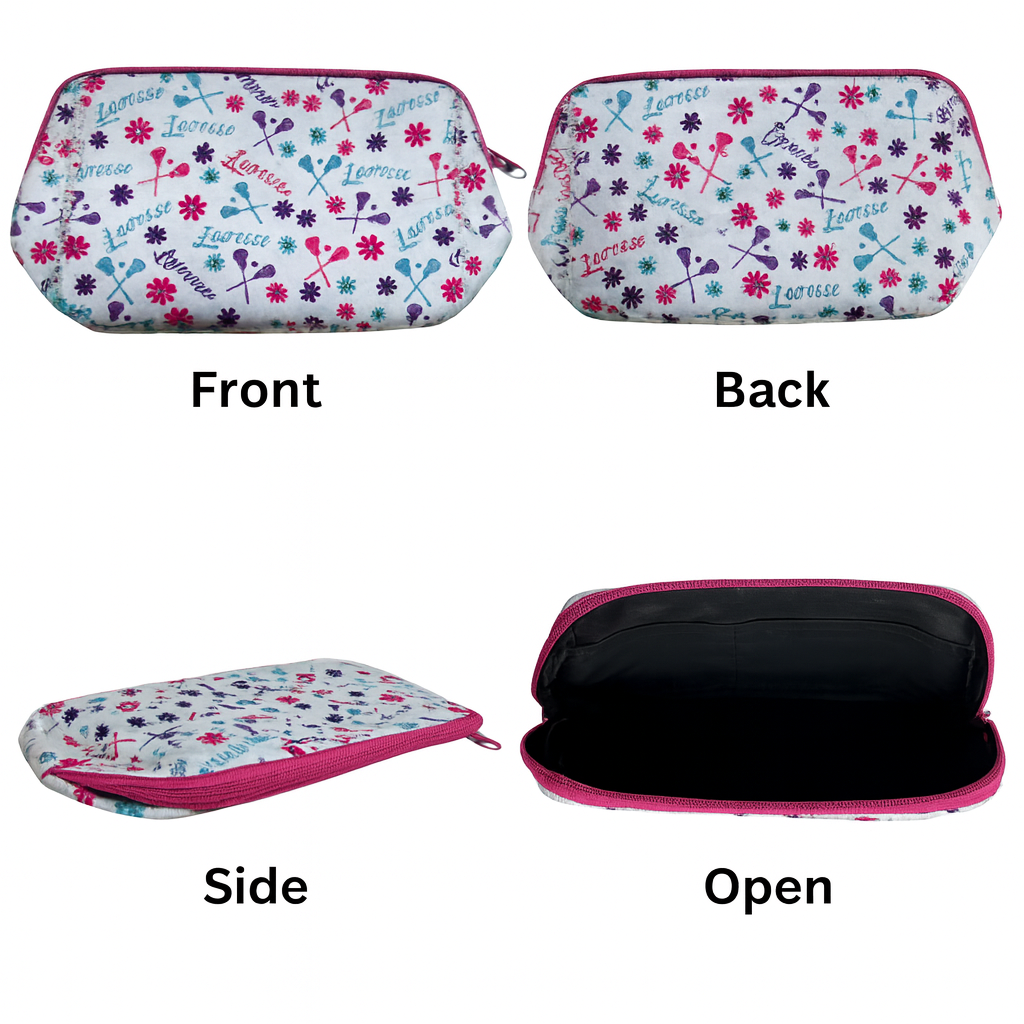 Pink Lacrosse Cosmetic Bag