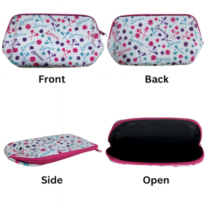 Pink Lacrosse Cosmetic Bag