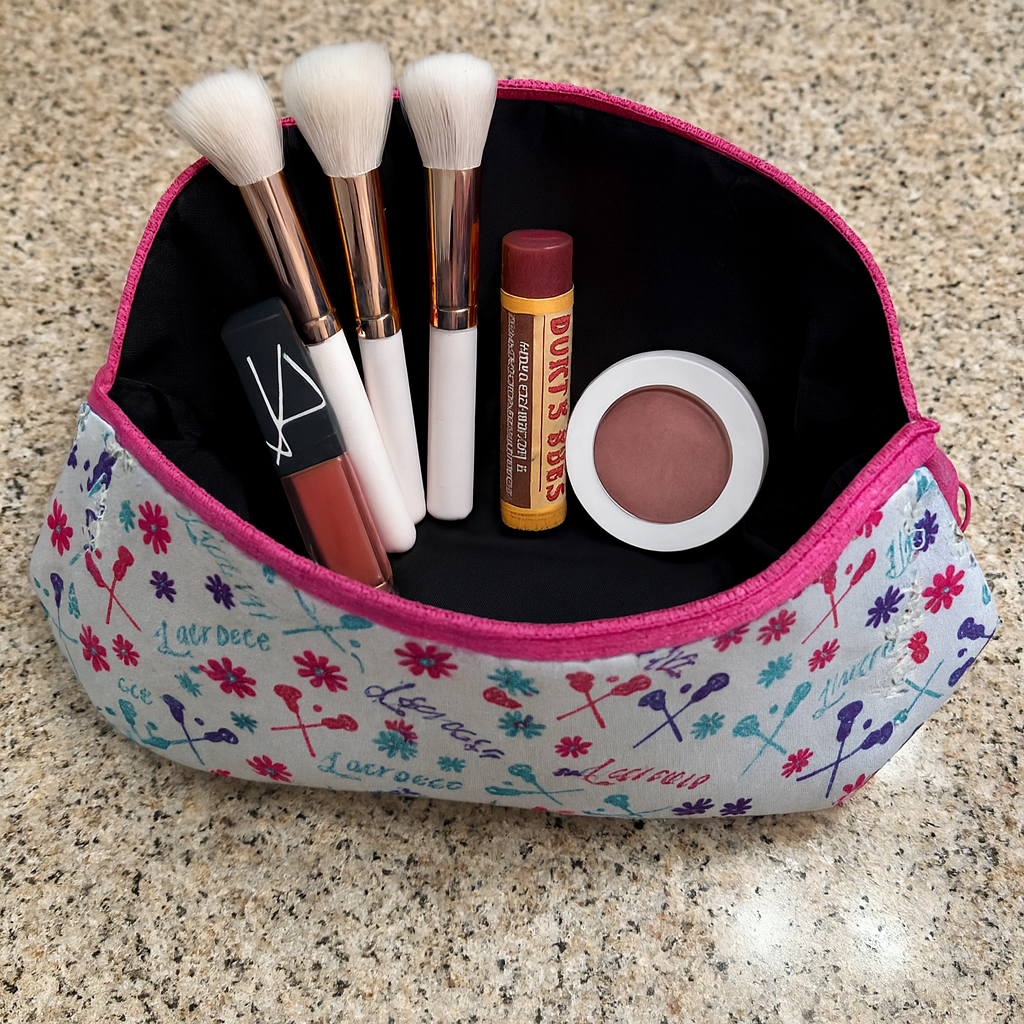 Pink Lacrosse Cosmetic Bag