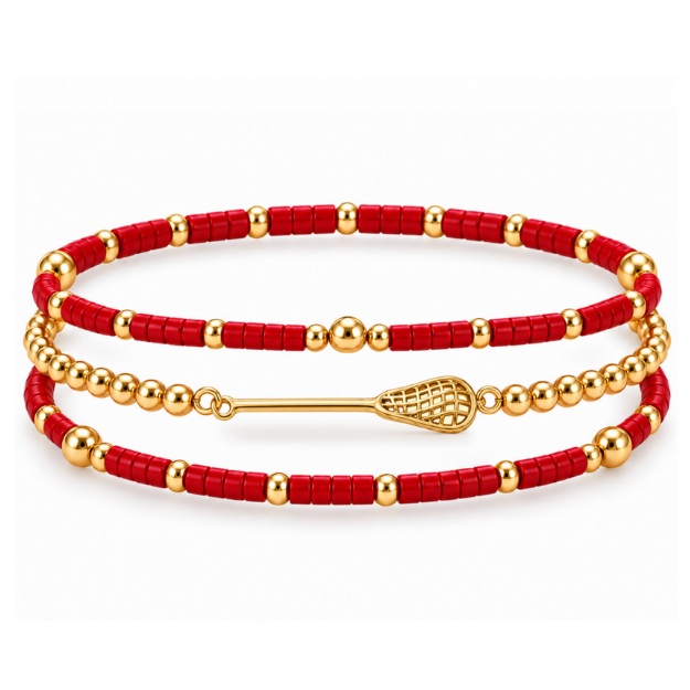 Lacrosse Game Day Bracelet Stack