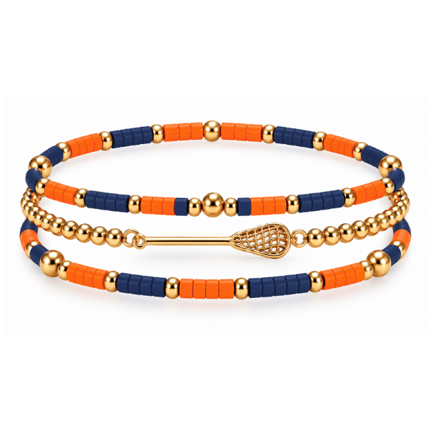 Lacrosse Game Day Bracelet Stack