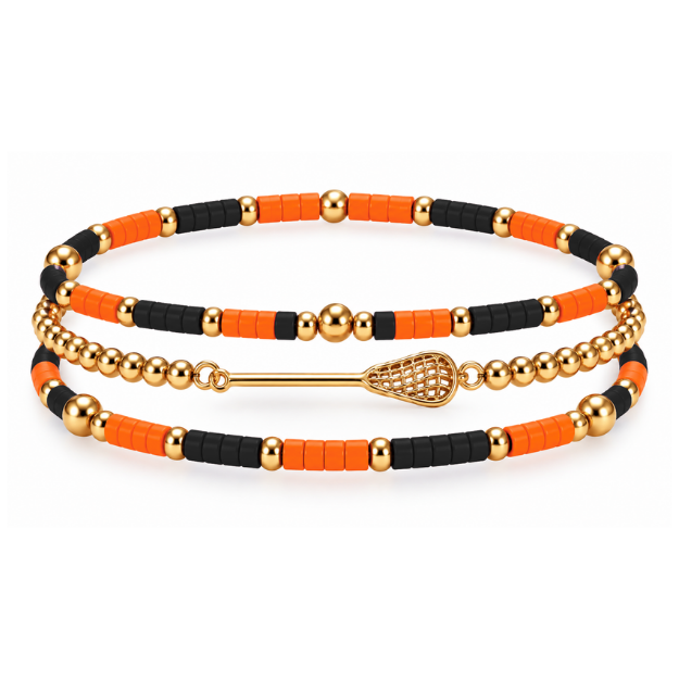 Lacrosse Game Day Bracelet Stack