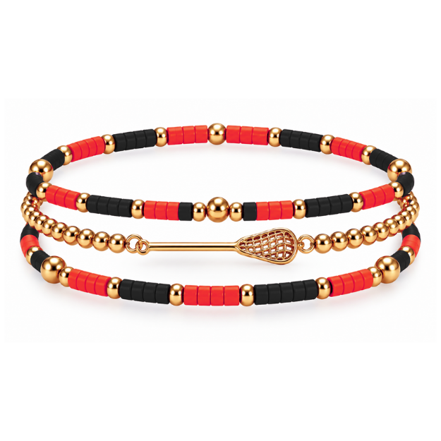 Lacrosse Game Day Bracelet Stack