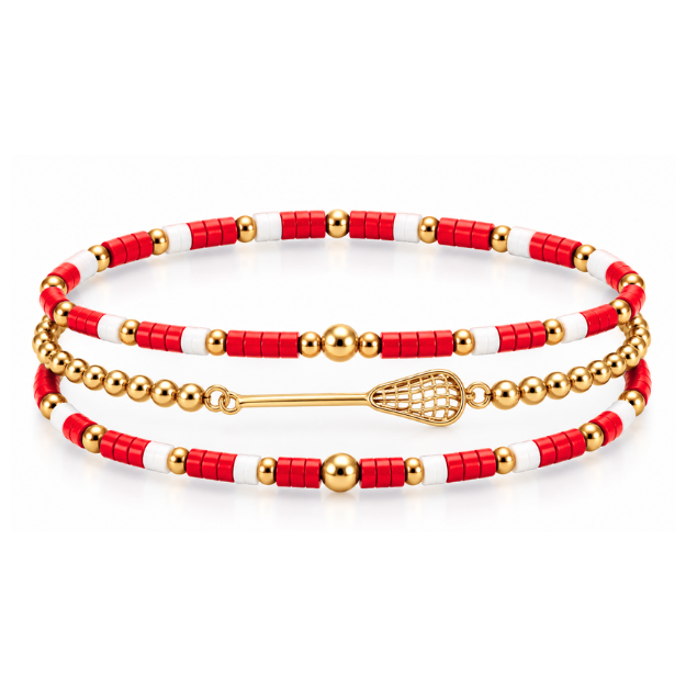 Lacrosse Game Day Bracelet Stack