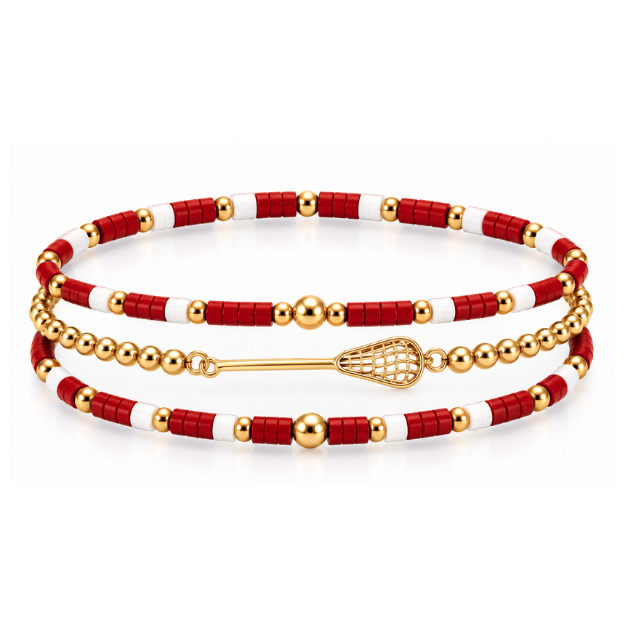 Lacrosse Game Day Bracelet Stack