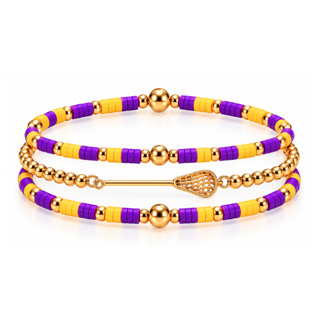 Lacrosse Game Day Bracelet Stack