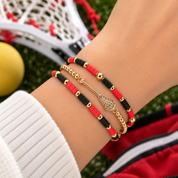 Lacrosse Game Day Bracelet Stack