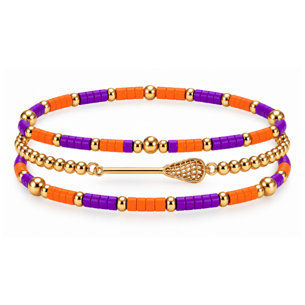Lacrosse Game Day Bracelet Stack