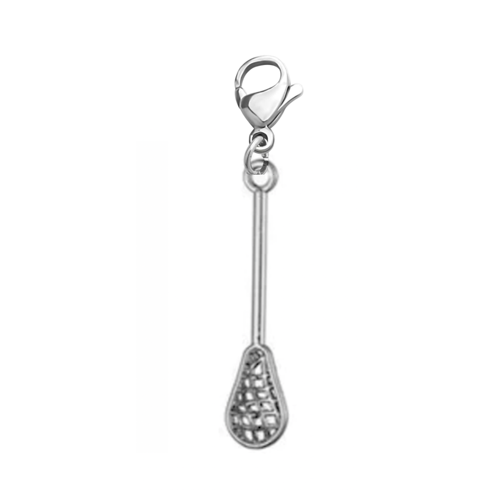 Lacrosse Clip On Zipper Pull Charm
