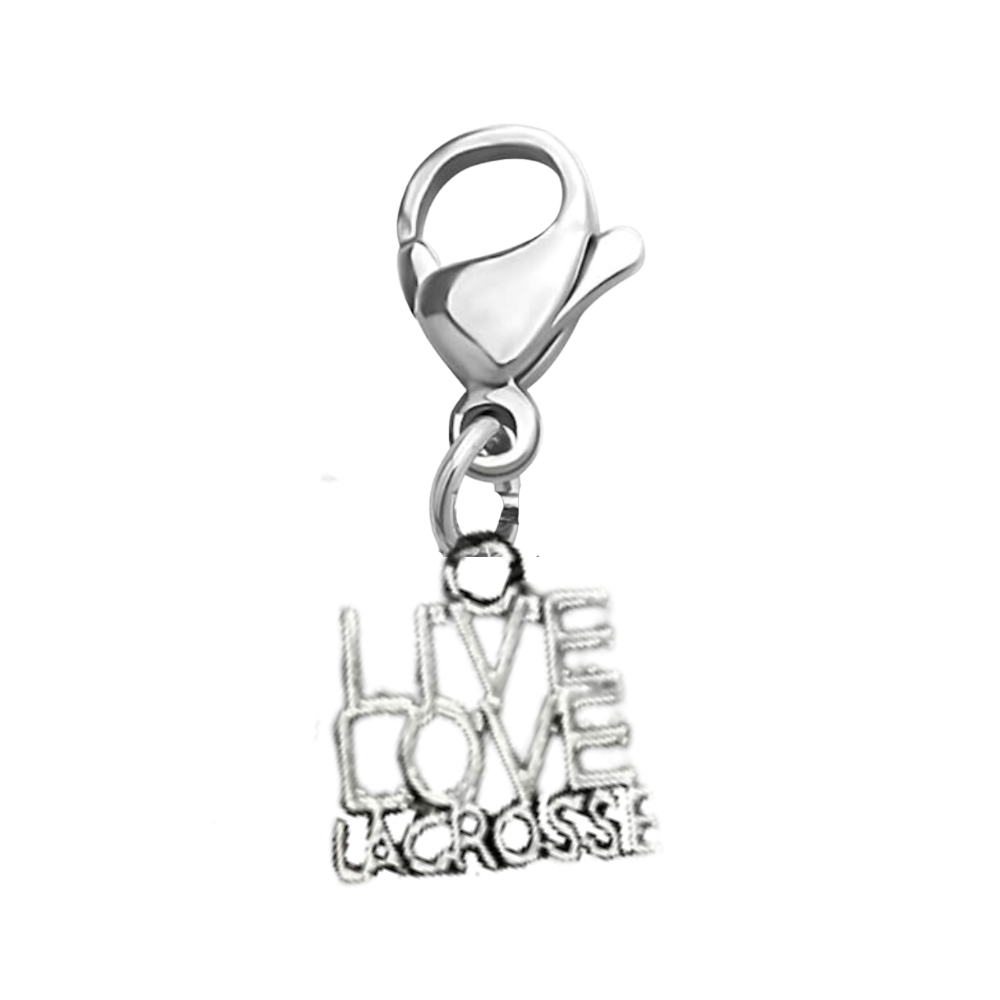 Lacrosse Clip On Zipper Pull Charm