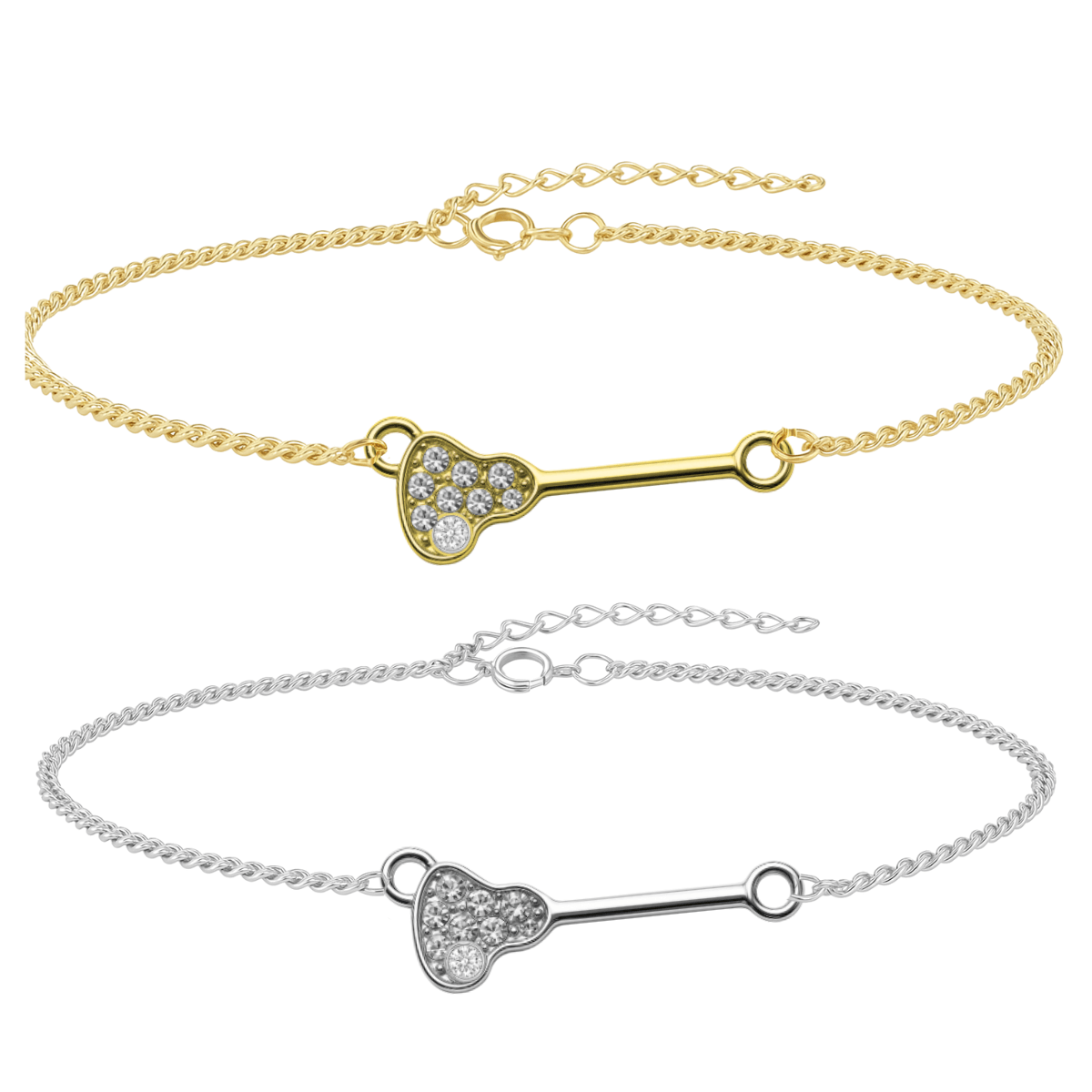 Lacrosse Rhinestone Chain Bracelet