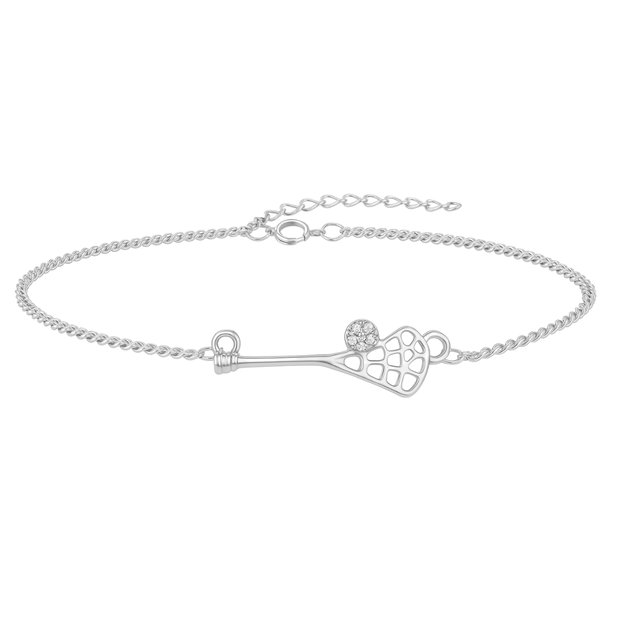 Lacrosse CZ Chain Bracelet