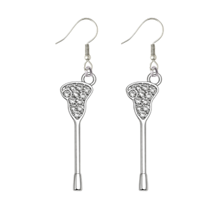 Lacrosse Rhinestone Stick Earrings