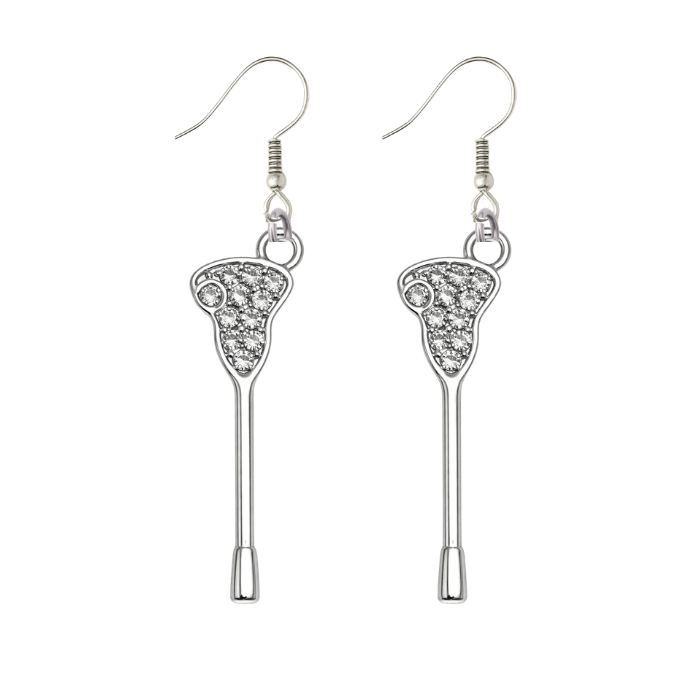 Lacrosse Rhinestone Stick Earrings