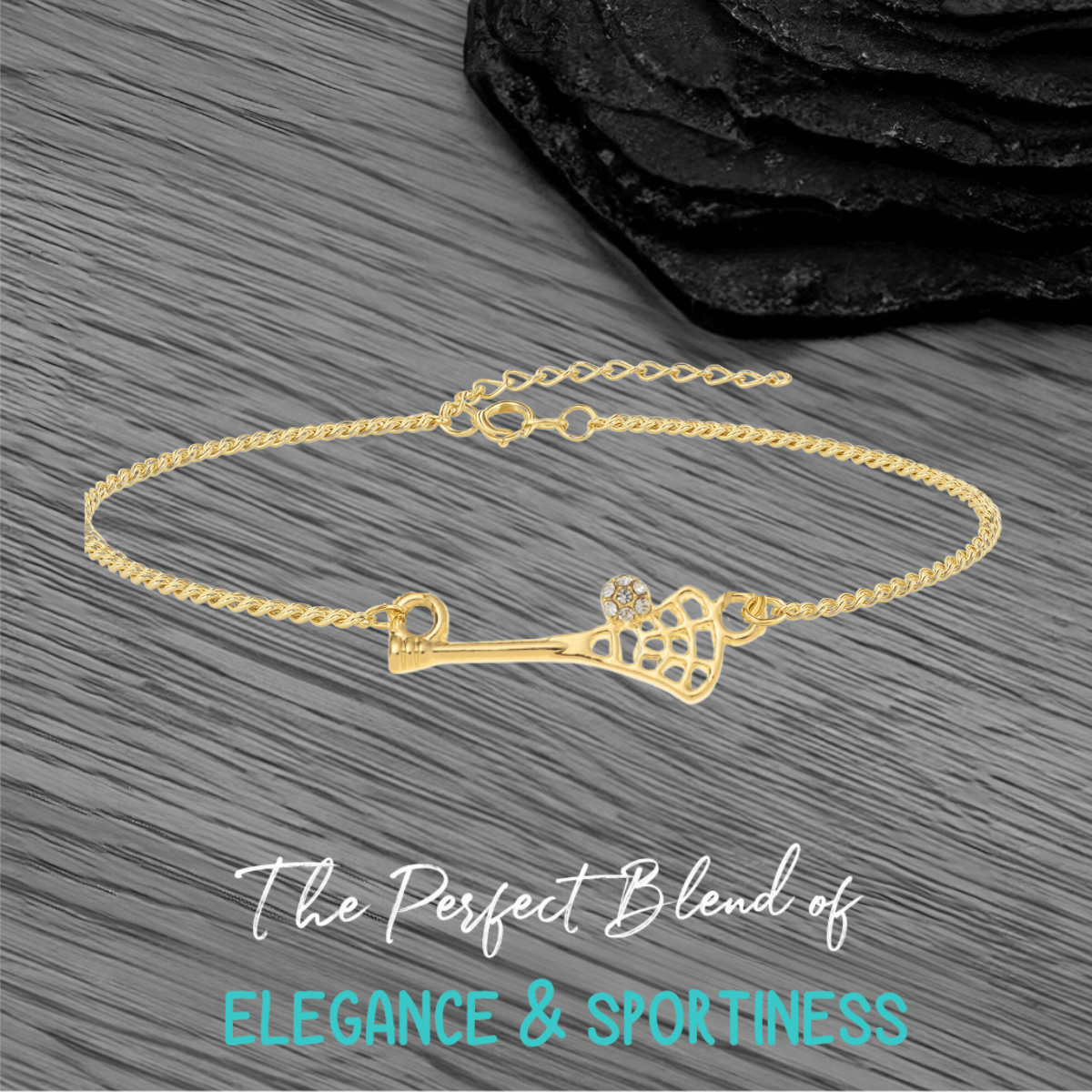 Lacrosse CZ Chain Bracelet