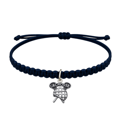 Lacrosse Adjustable Rope Bracelet - Pick Charm