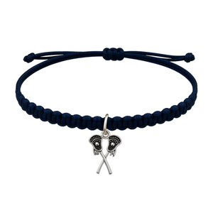 Lacrosse Adjustable Rope Bracelet - Pick Charm