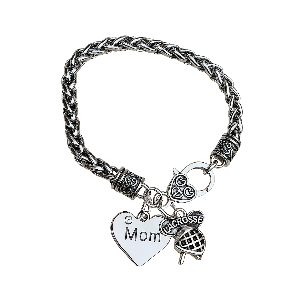 Lacrosse Mom Charm Bracelet - Pick Charm