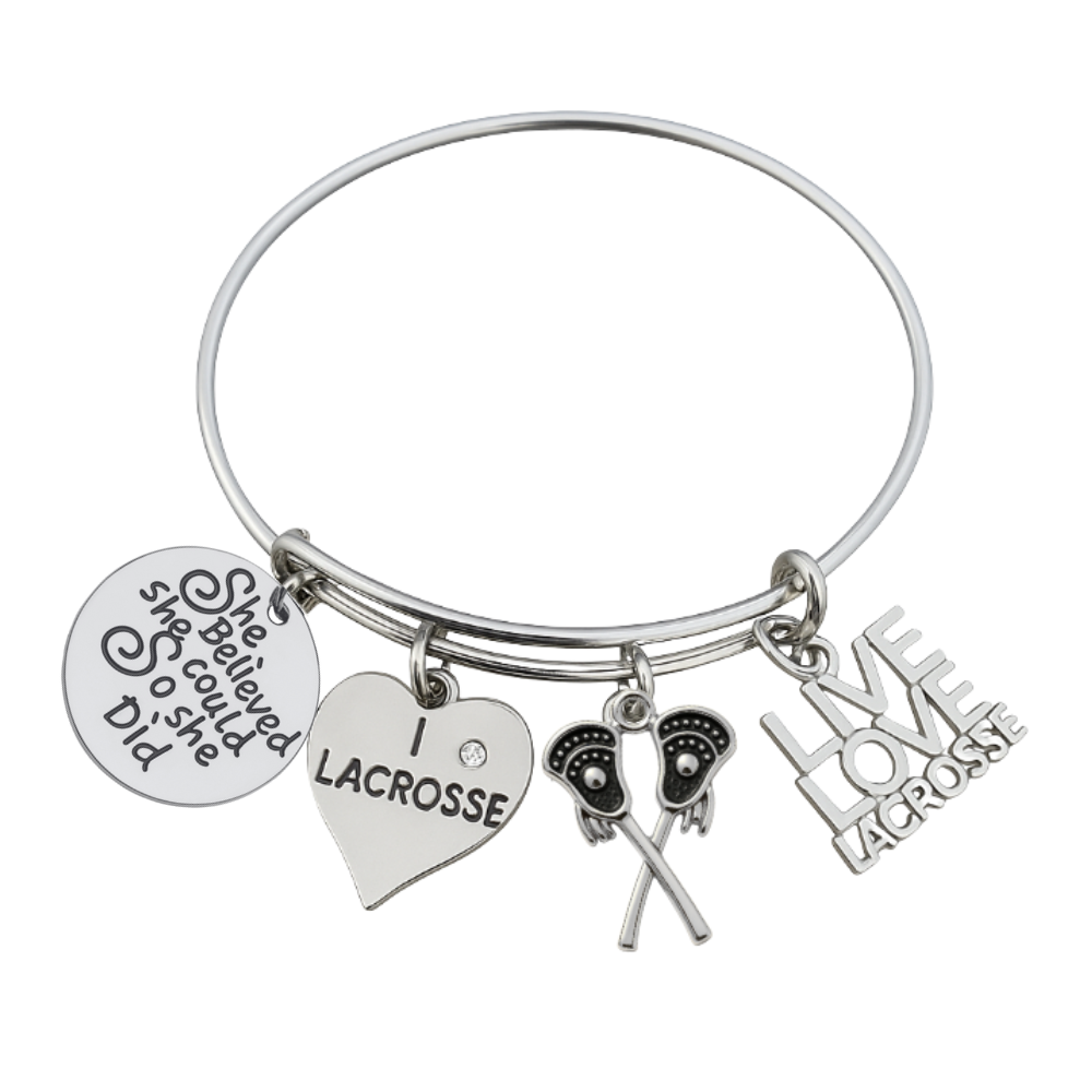 Lacrosse Charm Bracelet
