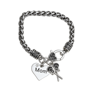 Lacrosse Mom Charm Bracelet - Pick Charm