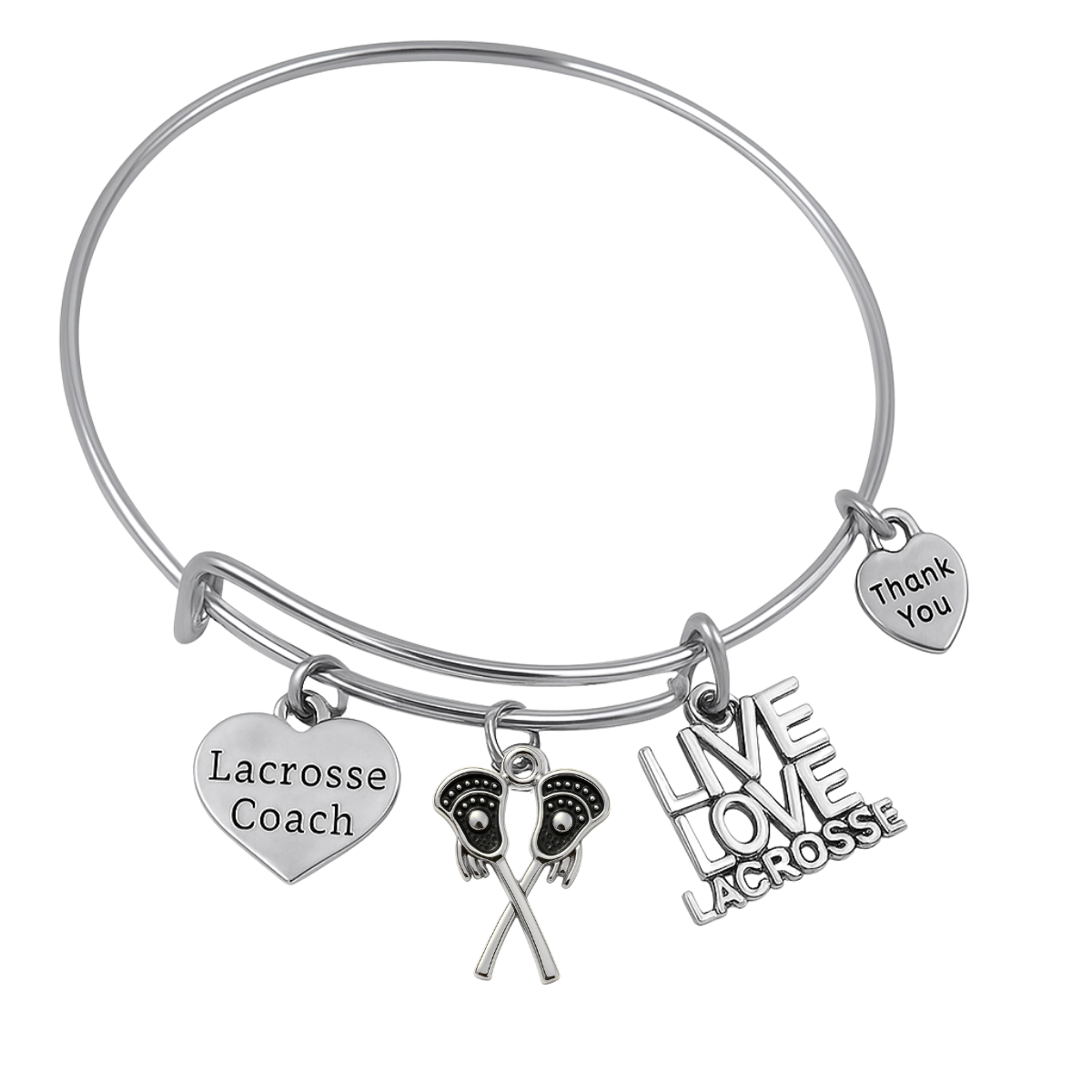Lacrosse Coach Bangle Bracelet