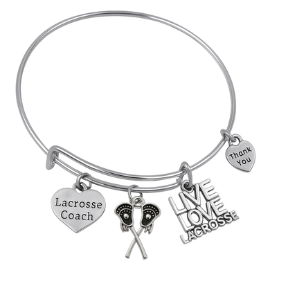 Lacrosse Coach Bangle Bracelet