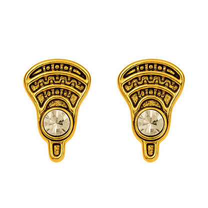 Lacrosse Stick Head Stud Earrings