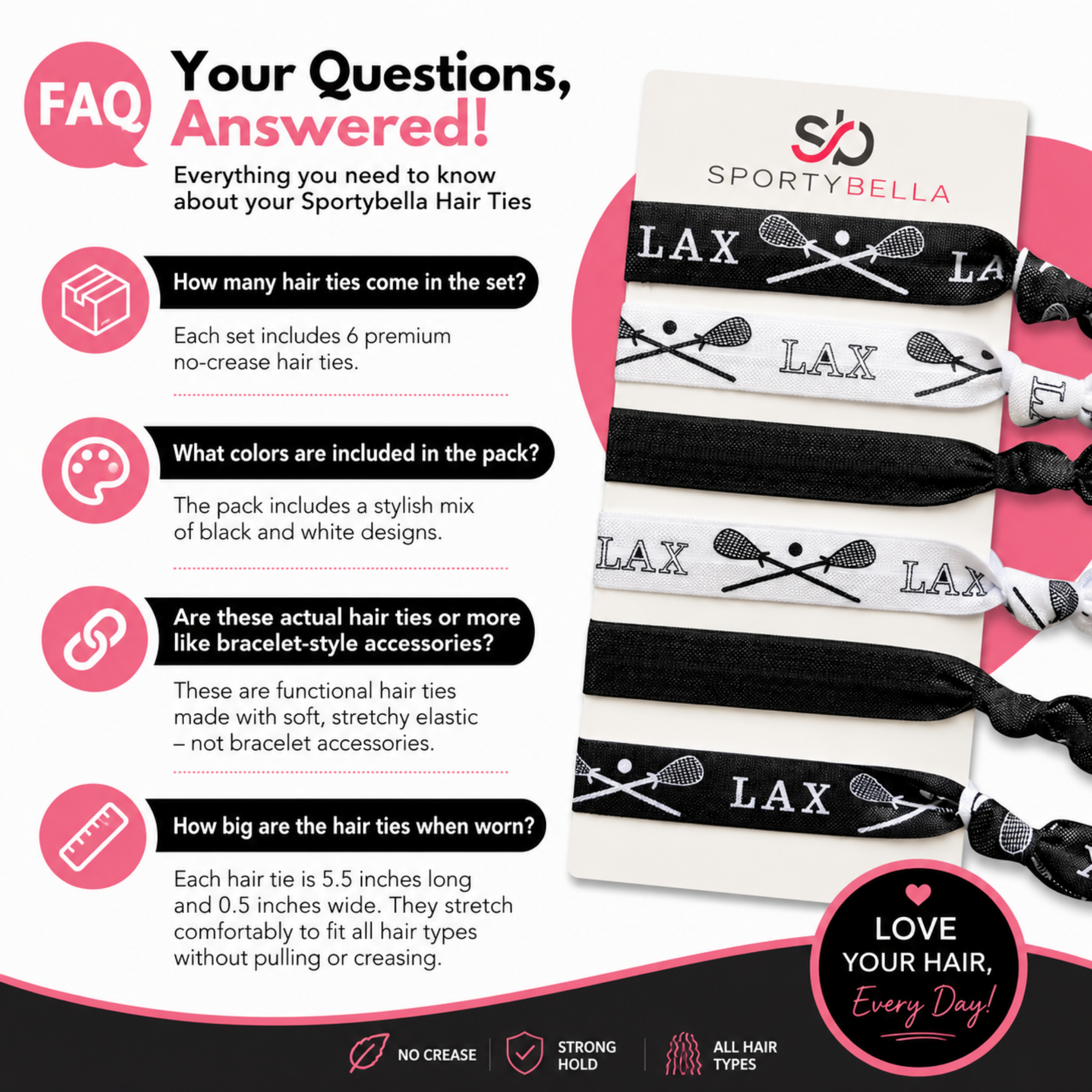 Lacrosse Hair Ties