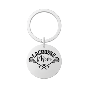 Lacrosse Mom Keychain - Round - Pick Style