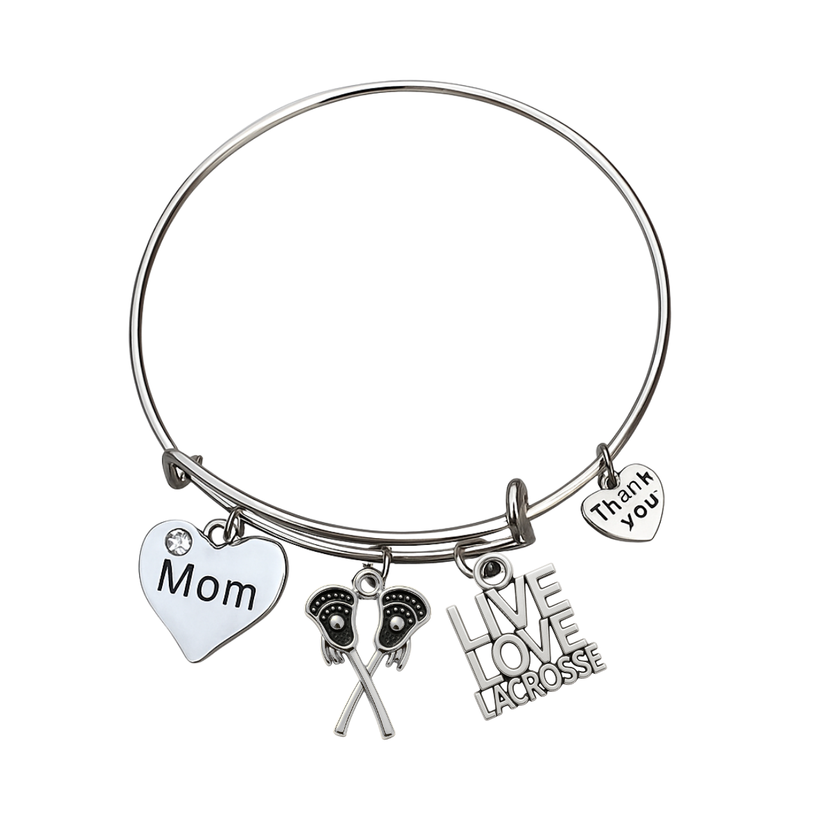Lacrosse Mom Charm Bracelet