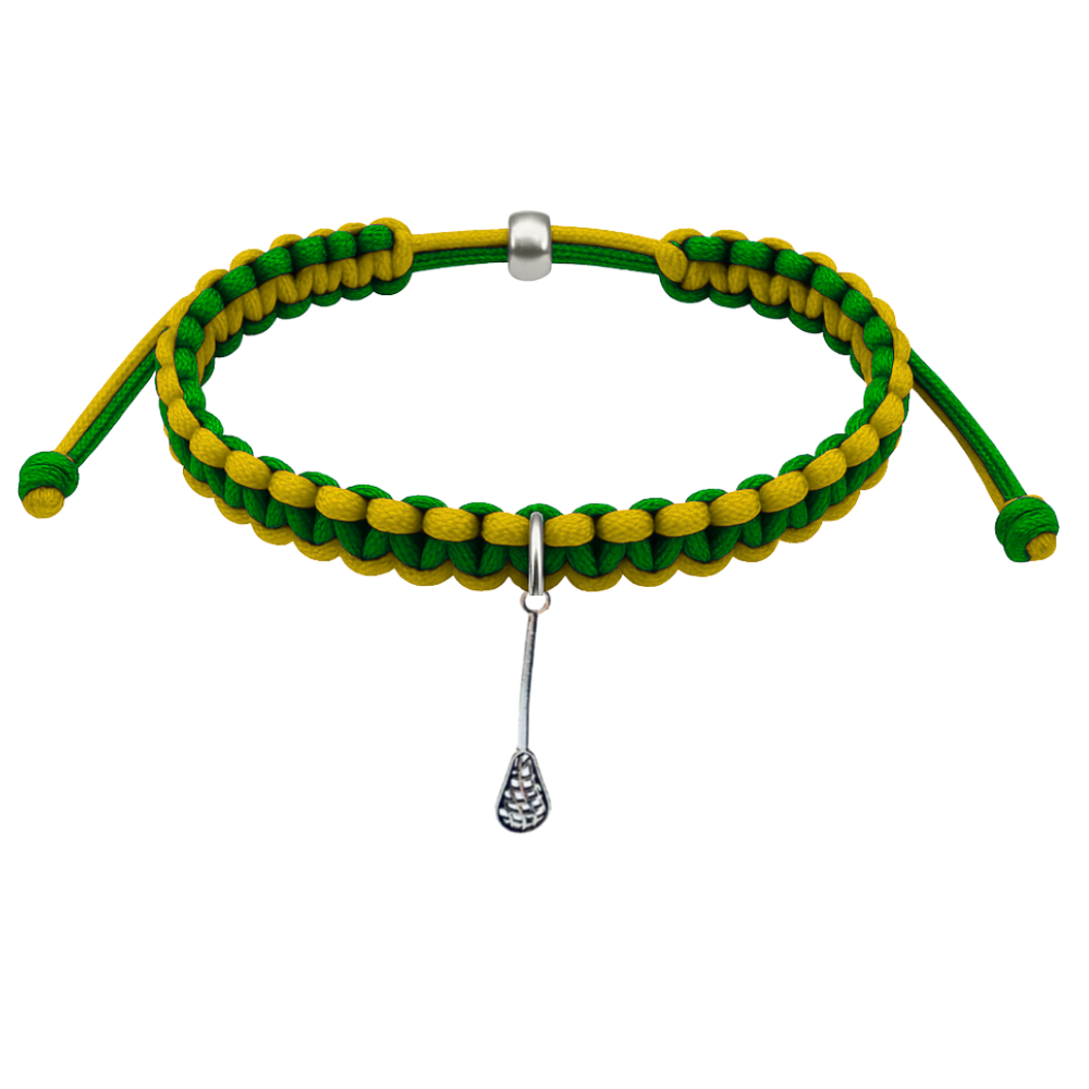 Lacrosse Charm Multi Color Adjustable Rope Bracelet