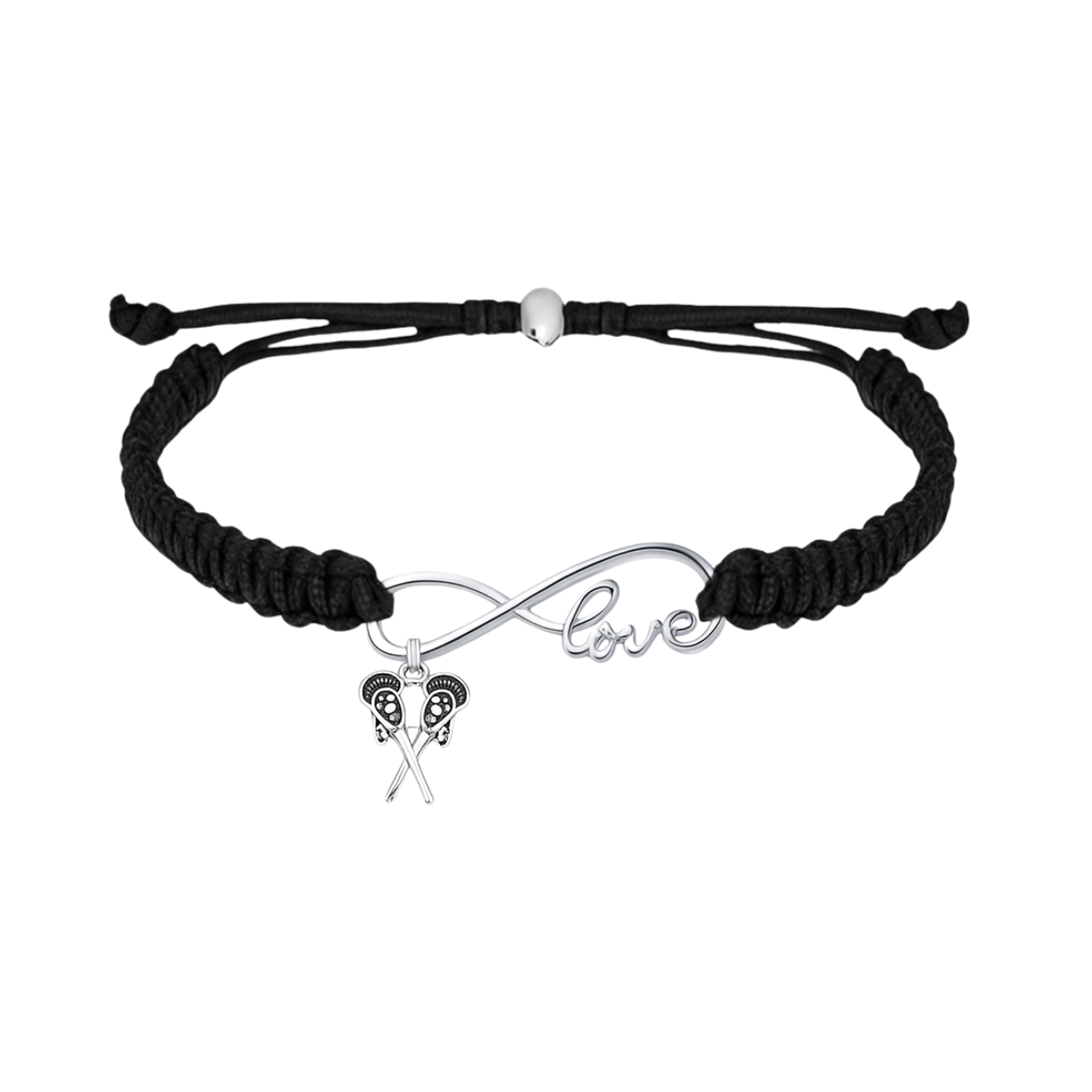 Lacrosse Love Infinity Rope Bracelet - Pick Color & Charm