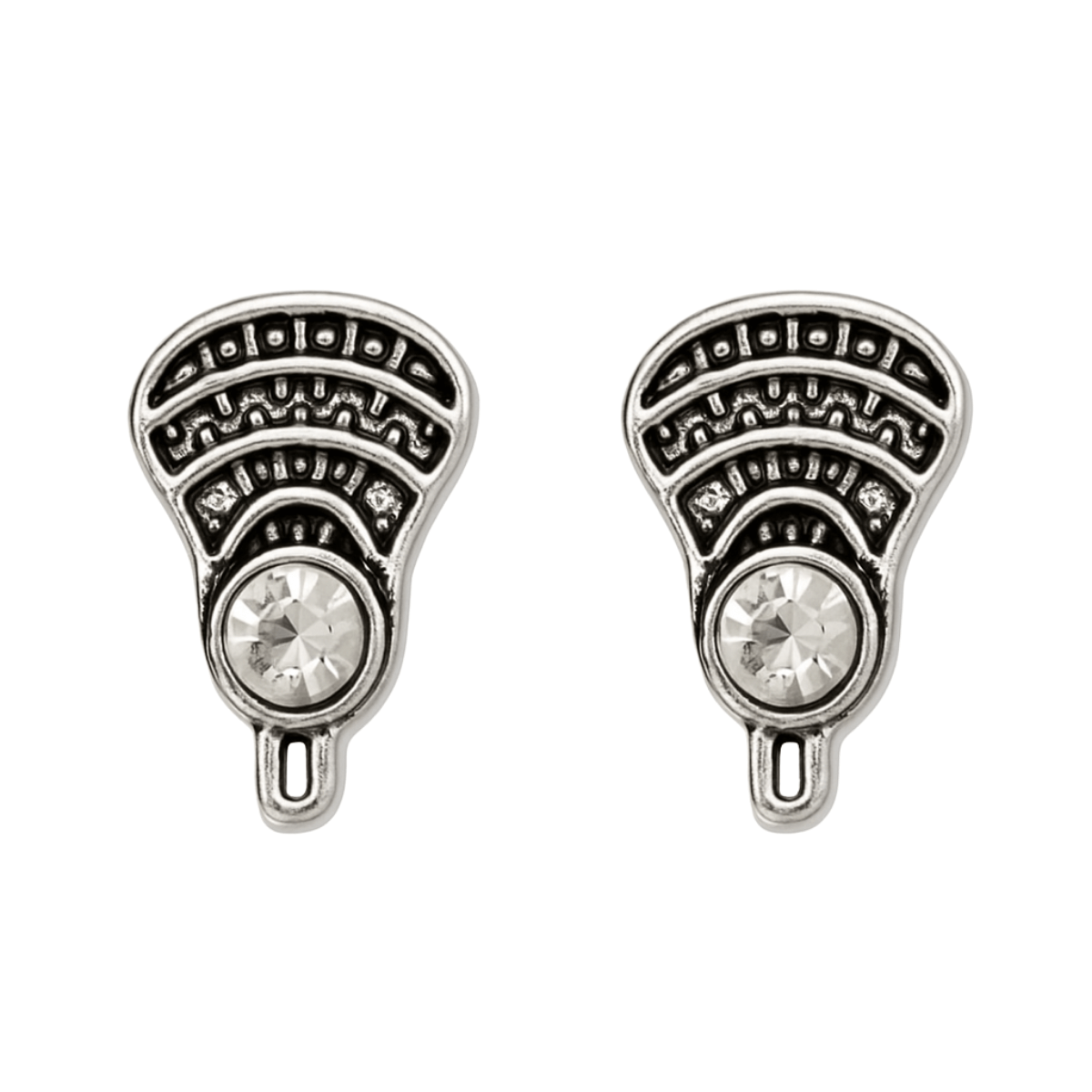 Lacrosse Stick Head Stud Earrings