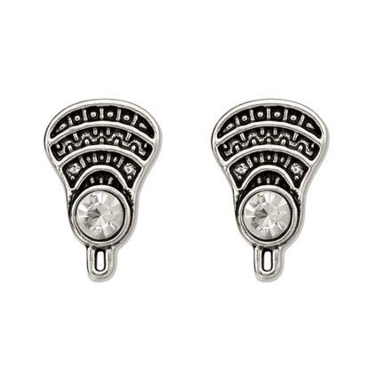 Lacrosse Stick Head Stud Earrings