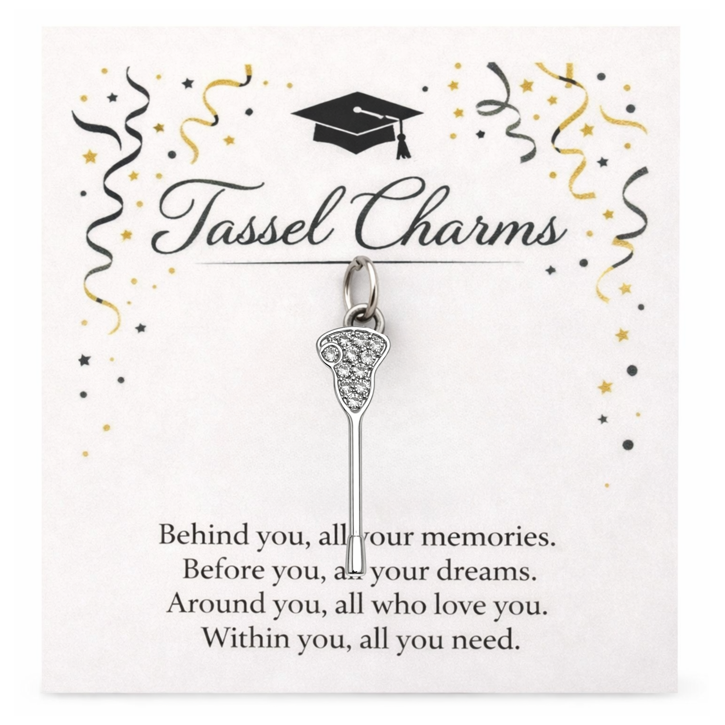 Lacrosse Graduation Tassel Charm