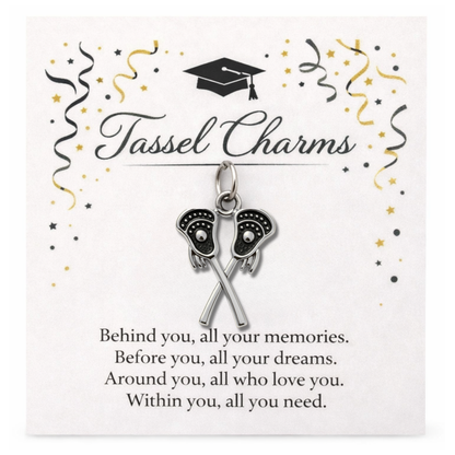 Lacrosse Graduation Tassel Charm