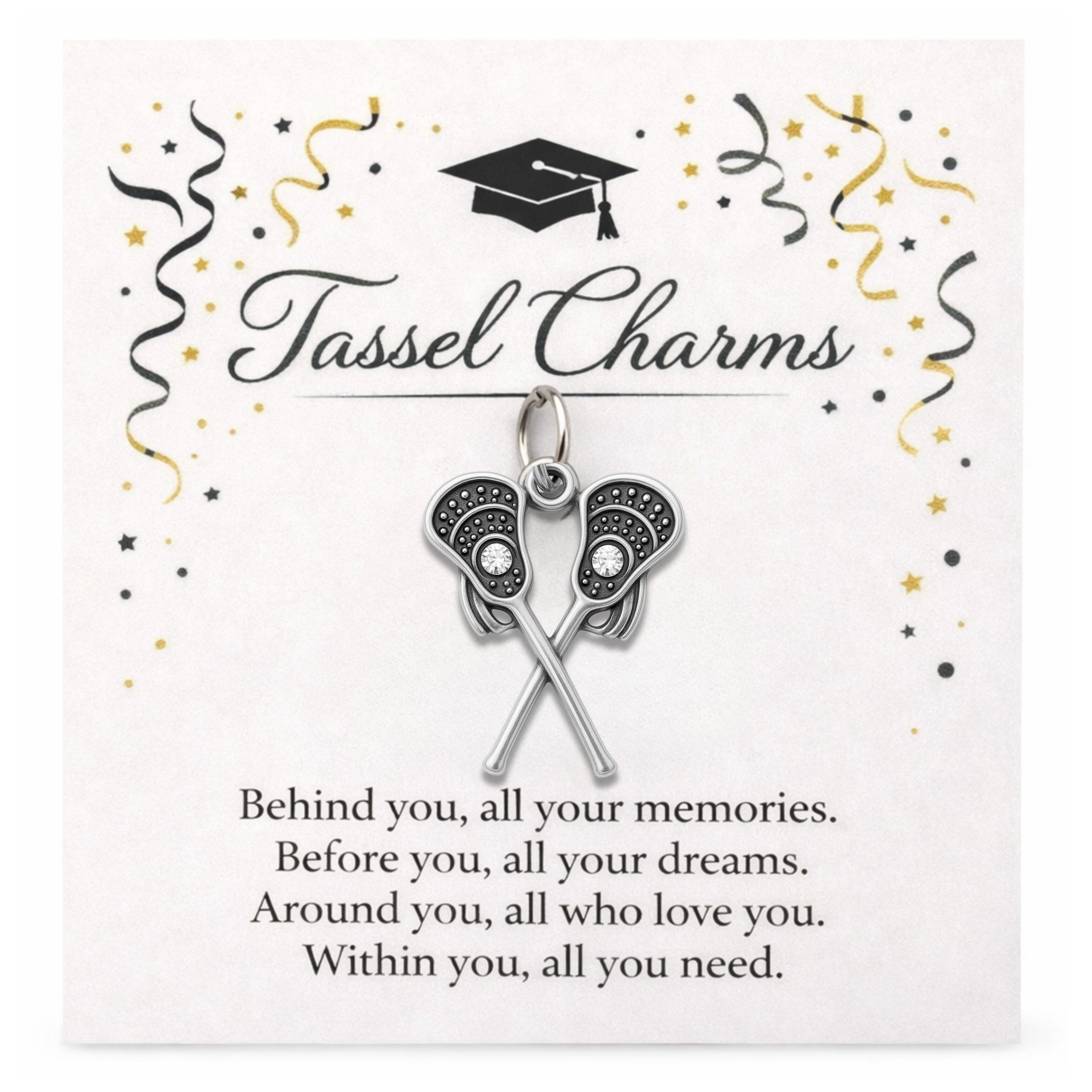 Lacrosse Graduation Tassel Charm