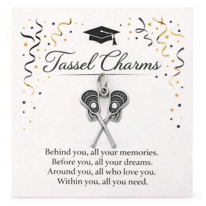 Lacrosse Graduation Tassel Charm