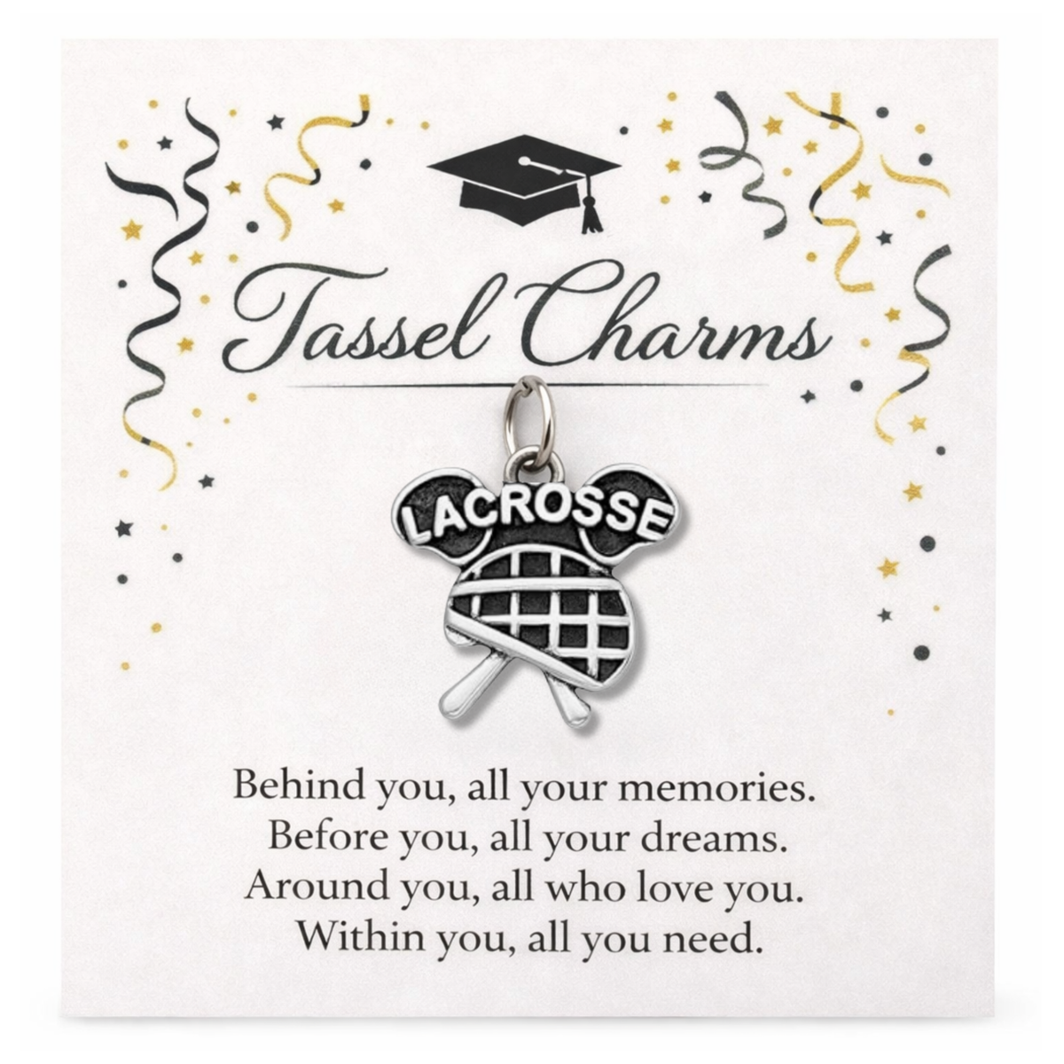 Lacrosse Graduation Tassel Charm